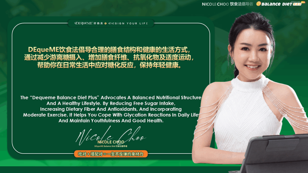 游离糖, 稳血糖, 控糖技巧, 餐后血糖, DEqueME饮食法, DEqueME Balance Diet Plus, 体重管理, 糖尿病风险, 低GI饮食, 膳食纤维, 营养平衡, 血糖波动,
